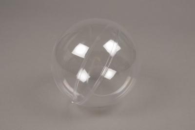 A014OZ Bo�te de 12 boules plastiques ouvrables transparentes D14cm
