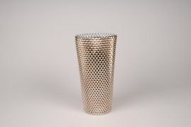 A015A3 Gold glass vase D14cm H27cm