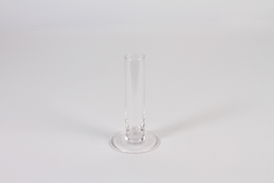 A015CV Vase soliflore en verre transparent D8cm H15cm