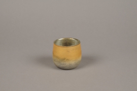 A015G2 Gold glass candle jar D7cm H7cm