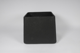 A015TT Pot en fibre ciment noir 44x44cm H41cm