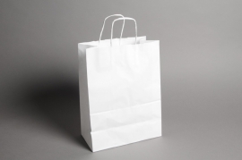 A016AS Bag of 25 white kraft bags 46cm x 16cm H49cm