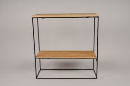 A016AY Wooden and metal shelf 54.5x21.5cm H56.5cm