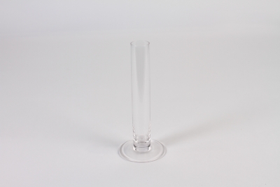 A016CV Clear single flower glass vase D8cm H20cm
