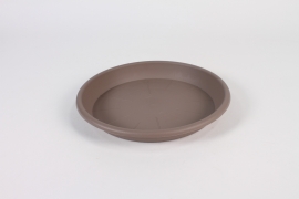 A016DB Light brown plastic saucer D25.5cm