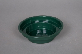 A016X9 Pack of 25 green plastic bowls D12cm H3.5cm