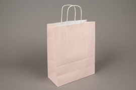 Bag of 25 pink kraft bags 22cm x10cm H27cm