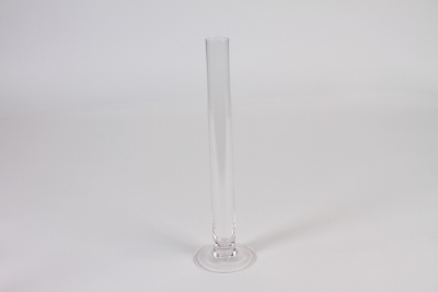 A017CV Vase soliflore en verre transparent D8cm H30cm