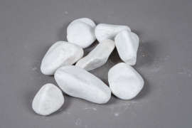 A017RZ Bag of white pebbles 30/60mm