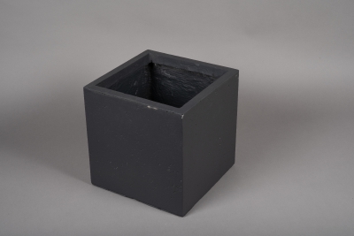 A017VV Pot fibre gris anthracite 30x30cm H30cm