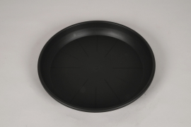 A018DB Dark grey plastic saucer D35cm