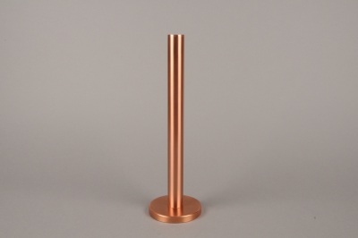 A018E0 Bougeoir m�tal cuivre H31.5cm