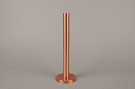 A018E0 Copper metal candle holder H31.5cm