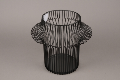 A018KU Black metal light holder D33cm H31cm