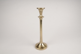 A019BF Gold metal candle holder H31cm