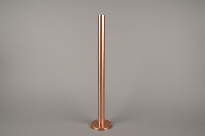 A019E0 Bougeoir m�tal cuivre H51.5cm