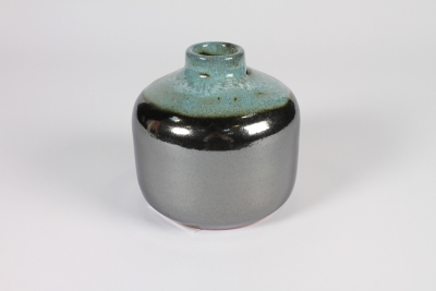 A019N6 Blue ceramic vase D16cm H16cm