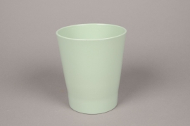 A020DO Cache-pot en céramique vert D14cm H15cm