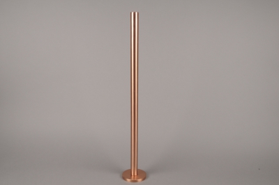 A020E0 Copper metal candle holder H71cm