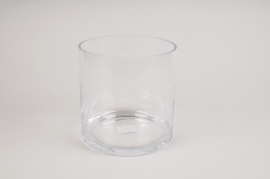 A020PQ Vase en verre cylindre D17.5cm H18cm