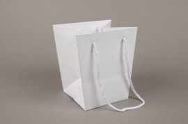 A020QX Paquet de 10 sacs trapèze blancs 16x16cm H18cm