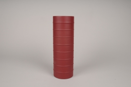 A020U9Red metal vase D10cm H30cm