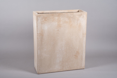 A020VV Jardini�re haute en fibre sable 61x22cm H72cm