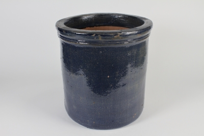 A021CA Pot en c�ramique bleu D43.5cm H47cm