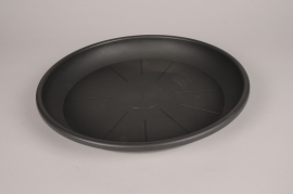A021DB Dark grey plastic saucer D39.5cm