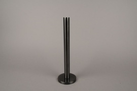 A021E0 Bougeoir métal noir H31.5cm