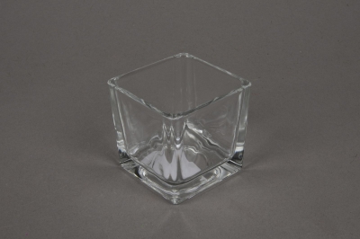 A021I0 Cube en verre 6x6 H6cm