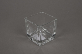 A021I0 Cube glass 6x6cm H6cm