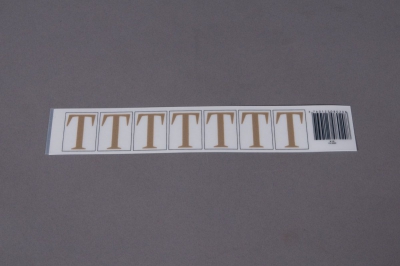 A021K4 Pochette de 50 lettres T 33mm