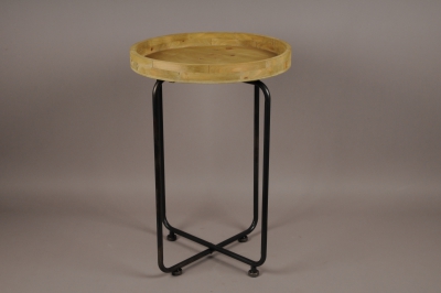 A021S0 Wooden and metal stand D45cm H65cm