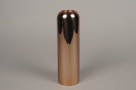 A021W0 Copper metal candle holder D7.5cm H25cm