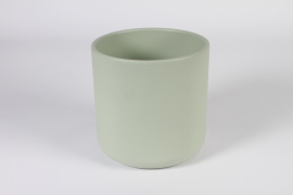 A021XF Cache-pot en céramique vert clair D20.5cm H20.5cm