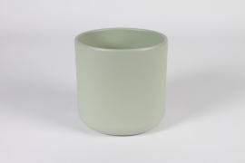A022XF Light green ceramic planter D19cm H18cm