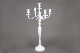 White metal candelabrum 5 branches H105cm