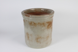 A024CA Beige ceramic pot D35cm H36cm