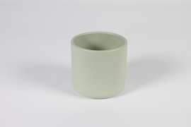 A024XF Cache-pot en céramique vert clair D11.5cm H11cm