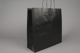 A025AS Bag of 25 black kraft bags 36x12cm H41cm