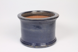 A025CA Blue ceramic pot D46cm H31cm
