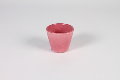 A025N6 Cache-pot en c�ramique rose D8cm H7cm