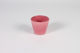 A025N6 Cache-pot en céramique rose D8cm H7cm