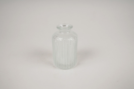 A025NH Clear glass bottle vase D6cm H10cm