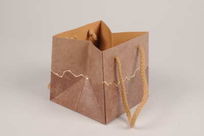 A025VB Paquet de 5 sacs brun 12x12cm