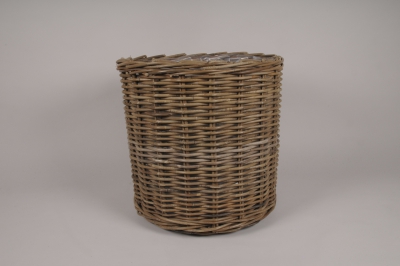 A026AG Cache-pot en kubu naturel D70cm H70cm