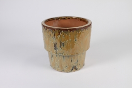 A026LG Cache-pot en céramique beige antique D22cm H21cm
