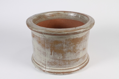 A027CA Beige ceramic pot D46cm H31cm