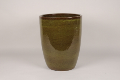 A027YD Green glazed ceramic pot D56cm H70cm